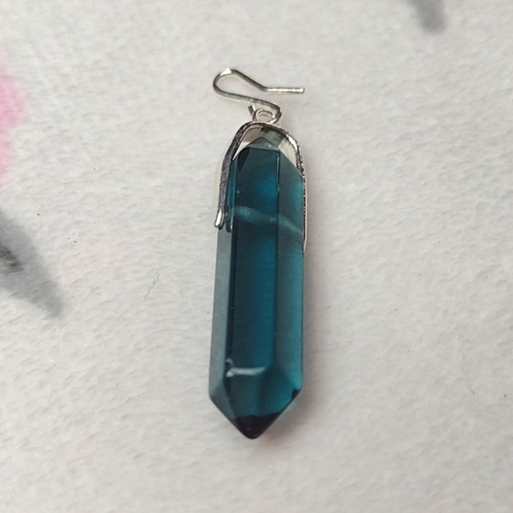 ALEX AND ANI Blue Zircon Spike Pendant Charm (December)